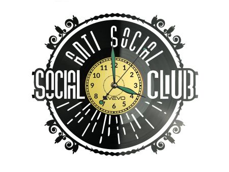 Anti Social Social Club Zegar Ścienny Płyta Winylowa Nowoczesny Dekoracyjny Na Prezent Urodziny