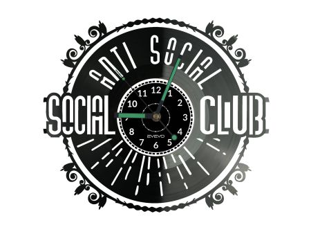 Anti Social Social Club Zegar Ścienny Płyta Winylowa Nowoczesny Dekoracyjny Na Prezent Urodziny