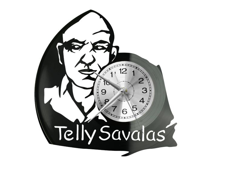 Telly Savalas Zegar Ścienny Płyta Winylowa Nowoczesny Dekoracyjny Na Prezent Urodziny