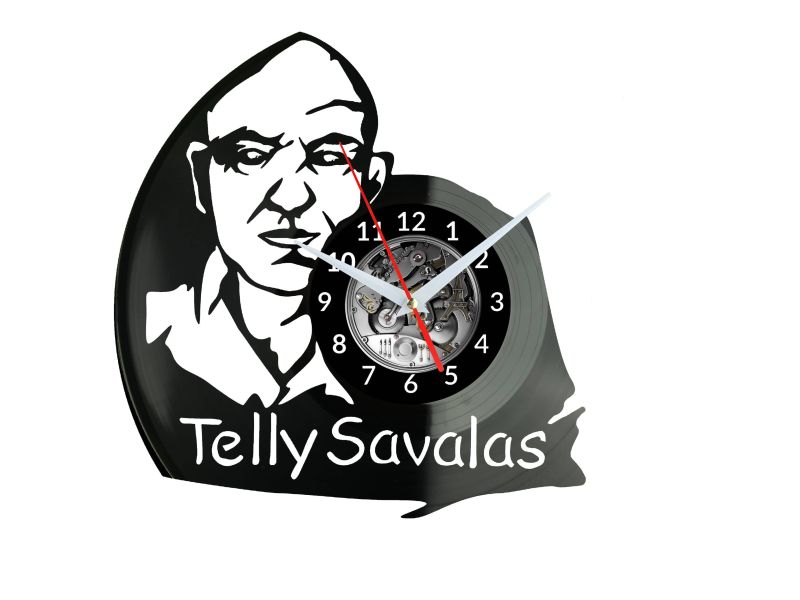 Telly Savalas Zegar Ścienny Płyta Winylowa Nowoczesny Dekoracyjny Na Prezent Urodziny