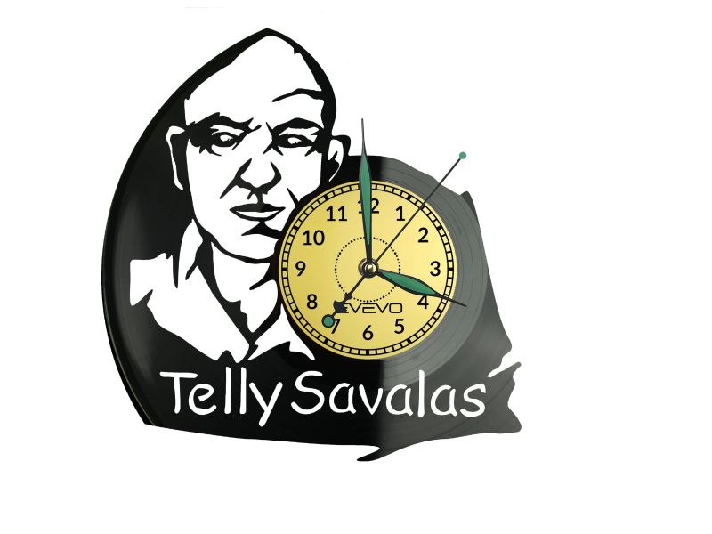 Telly Savalas Zegar Ścienny Płyta Winylowa Nowoczesny Dekoracyjny Na Prezent Urodziny