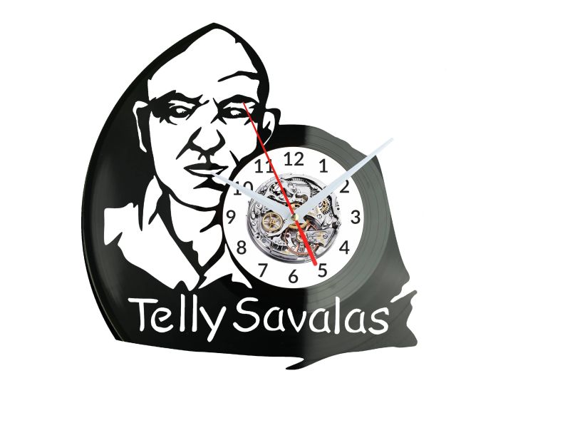 Telly Savalas Zegar Ścienny Płyta Winylowa Nowoczesny Dekoracyjny Na Prezent Urodziny