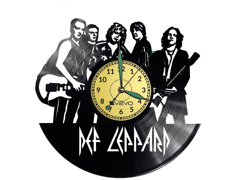 Def Leppard Zegar Ścienny Płyta Winylowa Nowoczesny Dekoracyjny Na Prezent Urodziny