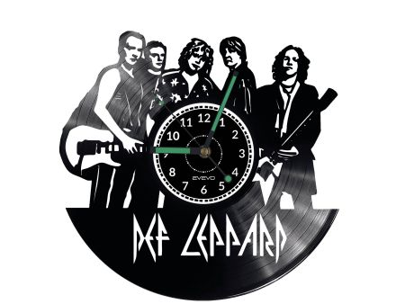 Def Leppard Zegar Ścienny Płyta Winylowa Nowoczesny Dekoracyjny Na Prezent Urodziny