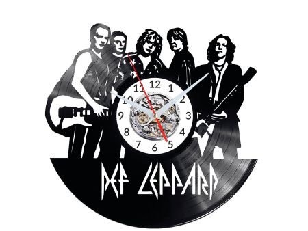 Def Leppard Zegar Ścienny Płyta Winylowa Nowoczesny Dekoracyjny Na Prezent Urodziny