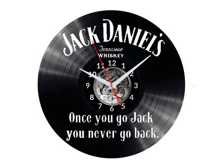 Jack Daniels Zegar Ścienny Płyta Winylowa Nowoczesny Dekoracyjny Na Prezent Urodziny