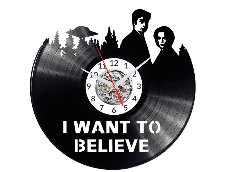 X-Files Vinyl Zegar Ścienny Płyta Winylowa Nowoczesny Dekoracyjny Na Prezent Urodziny