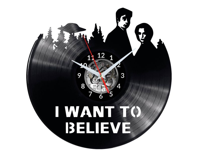 X-Files Vinyl Zegar Ścienny Płyta Winylowa Nowoczesny Dekoracyjny Na Prezent Urodziny