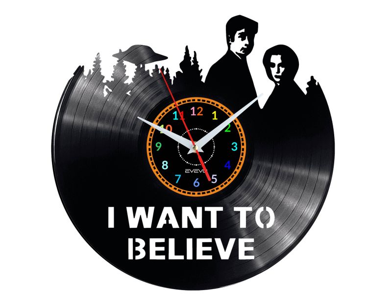 X-Files Vinyl Zegar Ścienny Płyta Winylowa Nowoczesny Dekoracyjny Na Prezent Urodziny