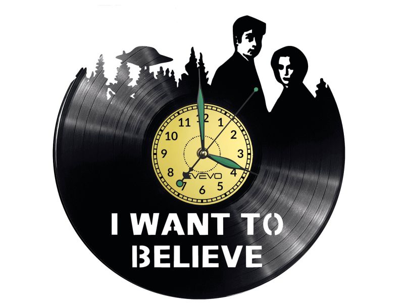 X-Files Vinyl Zegar Ścienny Płyta Winylowa Nowoczesny Dekoracyjny Na Prezent Urodziny