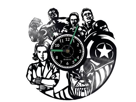 Avengers Vinyl Zegar Ścienny Płyta Winylowa Nowoczesny Dekoracyjny Na Prezent Urodziny