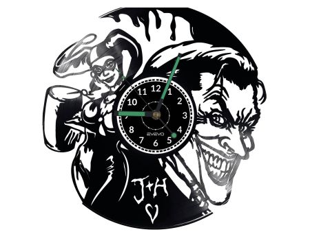 JOKER AND HARLEY QUINN Vinyl Zegar Ścienny Płyta Winylowa Nowoczesny Dekoracyjny Na Prezent Urodziny