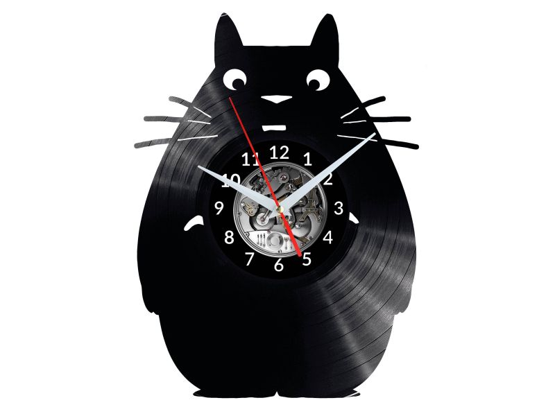 Totoro Vinyl Zegar Ścienny Płyta Winylowa Nowoczesny Dekoracyjny Na Prezent Urodziny