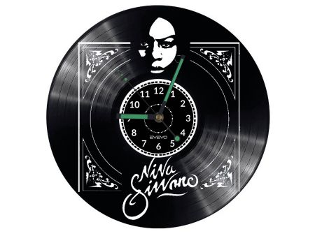 nina simone Vinyl Zegar Ścienny Płyta Winylowa Nowoczesny Dekoracyjny Na Prezent Urodziny