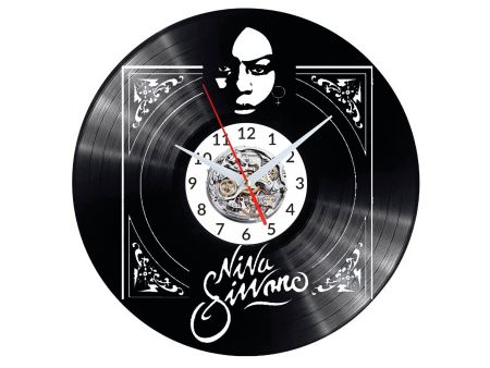 nina simone Vinyl Zegar Ścienny Płyta Winylowa Nowoczesny Dekoracyjny Na Prezent Urodziny