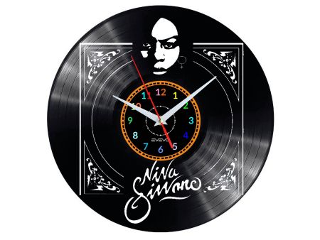 nina simone Vinyl Zegar Ścienny Płyta Winylowa Nowoczesny Dekoracyjny Na Prezent Urodziny