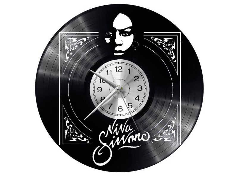 nina simone Vinyl Zegar Ścienny Płyta Winylowa Nowoczesny Dekoracyjny Na Prezent Urodziny