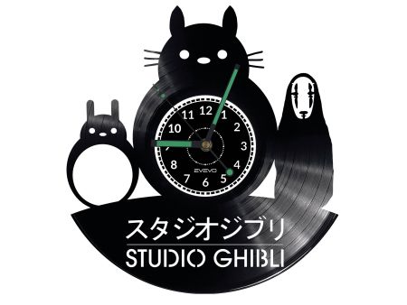 Ghibli Studio Vinyl Zegar Ścienny Płyta Winylowa Nowoczesny Dekoracyjny Na Prezent Urodziny