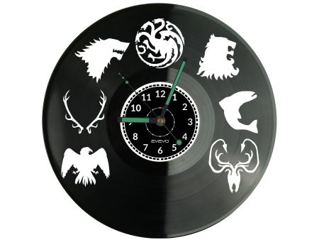 Game of Thrones Gra o Tron Vinyl Zegar Ścienny Płyta Winylowa Nowoczesny Dekoracyjny Na Prezent Urodziny