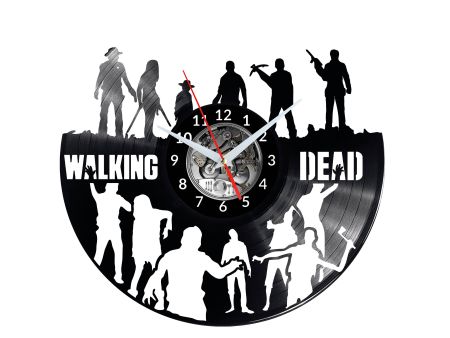 Walking Dead ŻYWE TRUPY Vinyl Zegar Ścienny Płyta Winylowa Nowoczesny Dekoracyjny Na Prezent Urodziny