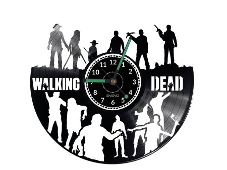 Walking Dead ŻYWE TRUPY Vinyl Zegar Ścienny Płyta Winylowa Nowoczesny Dekoracyjny Na Prezent Urodziny