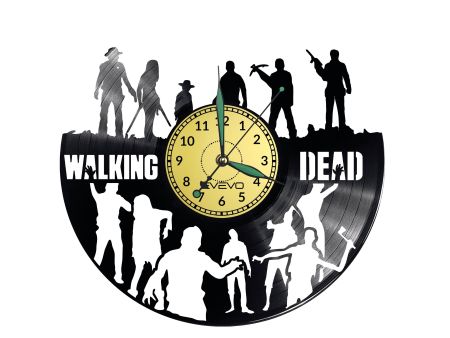 Walking Dead ŻYWE TRUPY Vinyl Zegar Ścienny Płyta Winylowa Nowoczesny Dekoracyjny Na Prezent Urodziny