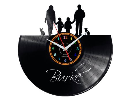 THE BURKES Vinyl Zegar Ścienny Płyta Winylowa Nowoczesny Dekoracyjny Na Prezent Urodziny