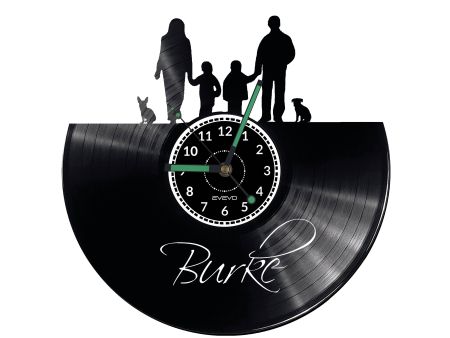 THE BURKES Vinyl Zegar Ścienny Płyta Winylowa Nowoczesny Dekoracyjny Na Prezent Urodziny