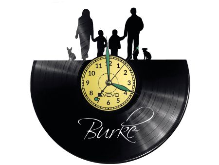 THE BURKES Vinyl Zegar Ścienny Płyta Winylowa Nowoczesny Dekoracyjny Na Prezent Urodziny