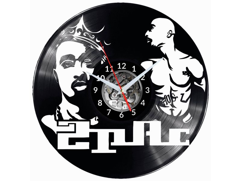 2PAC Vinyl Zegar Ścienny Płyta Winylowa Nowoczesny Dekoracyjny Na Prezent Urodziny