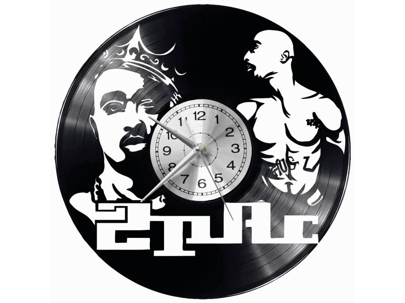 2PAC Vinyl Zegar Ścienny Płyta Winylowa Nowoczesny Dekoracyjny Na Prezent Urodziny