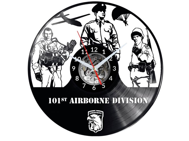 101airborne Vinyl Zegar Ścienny Płyta Winylowa Nowoczesny Dekoracyjny Na Prezent Urodziny