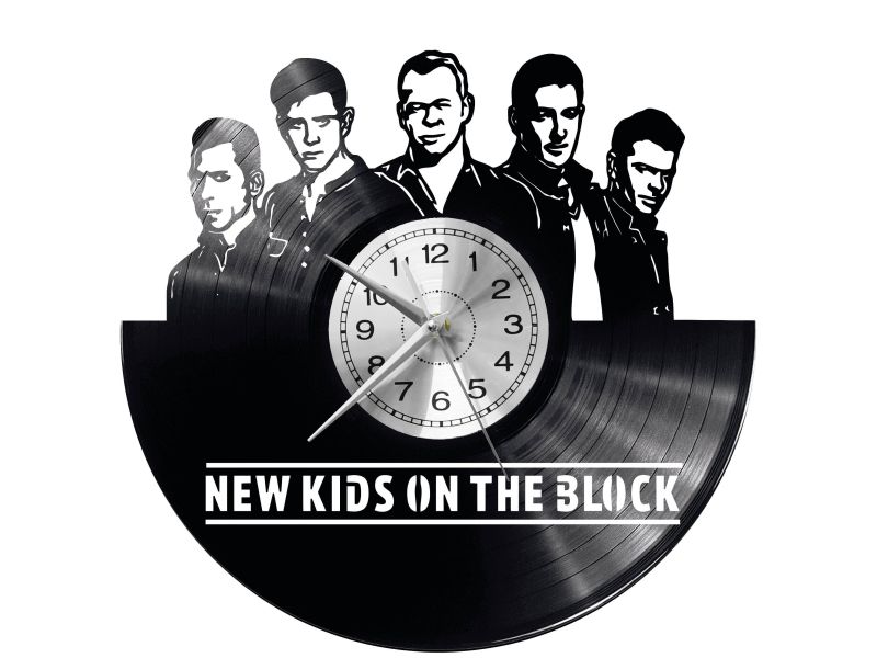 New Kids on The Block Vinyl Zegar Ścienny Płyta Winylowa Nowoczesny Dekoracyjny Na Prezent Urodziny