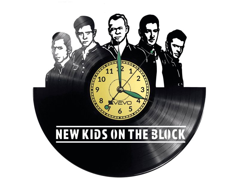 New Kids on The Block Vinyl Zegar Ścienny Płyta Winylowa Nowoczesny Dekoracyjny Na Prezent Urodziny