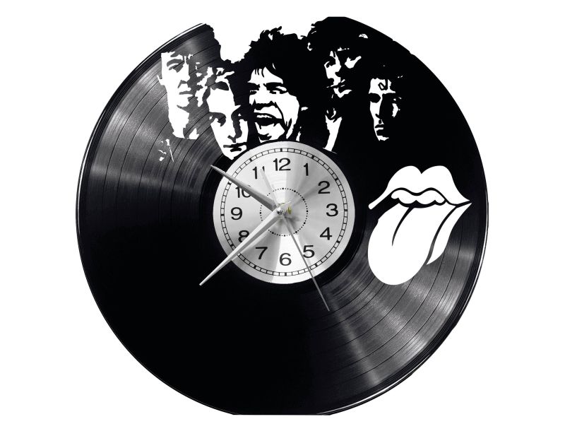 THE ROLLING STONES Vinyl Zegar Ścienny Płyta Winylowa Nowoczesny Dekoracyjny Na Prezent Urodziny