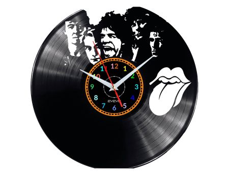 THE ROLLING STONES Vinyl Zegar Ścienny Płyta Winylowa Nowoczesny Dekoracyjny Na Prezent Urodziny