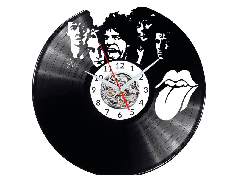 THE ROLLING STONES Vinyl Zegar Ścienny Płyta Winylowa Nowoczesny Dekoracyjny Na Prezent Urodziny