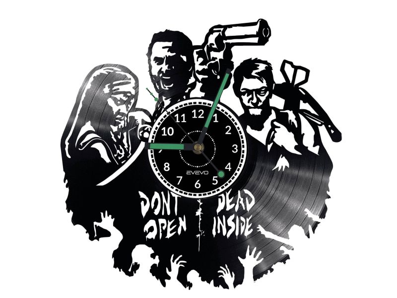 Walking Dead Vinyl Zegar Ścienny Płyta Winylowa Nowoczesny Dekoracyjny Na Prezent Urodziny