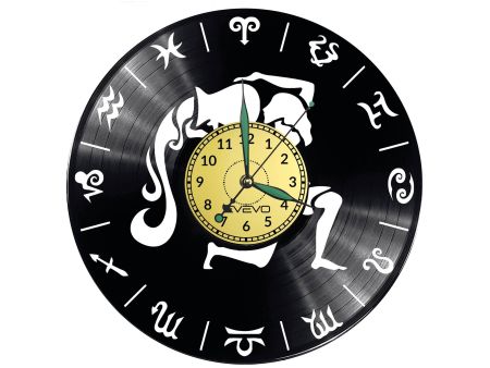 ZNAK ZODIAKU WODNIK Vinyl Zegar Ścienny Płyta Winylowa Nowoczesny Dekoracyjny Na Prezent Urodziny