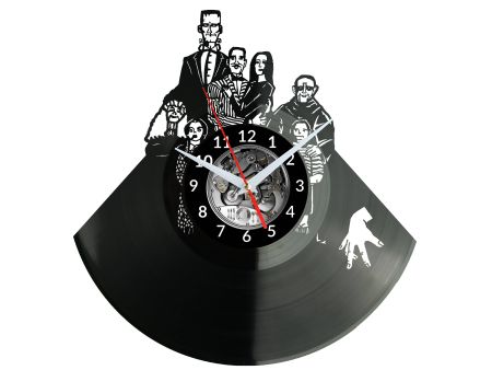 Addams Family Vinyl Zegar Ścienny Płyta Winylowa Nowoczesny Dekoracyjny Na Prezent Urodziny