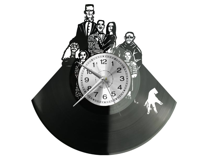 Addams Family Vinyl Zegar Ścienny Płyta Winylowa Nowoczesny Dekoracyjny Na Prezent Urodziny