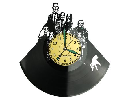 Addams Family Vinyl Zegar Ścienny Płyta Winylowa Nowoczesny Dekoracyjny Na Prezent Urodziny