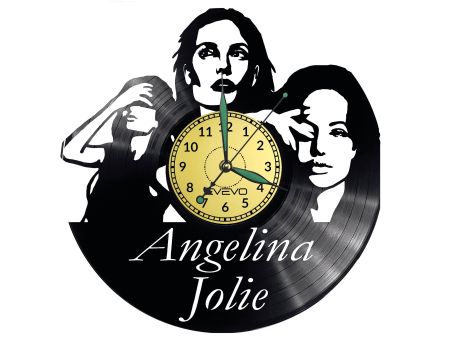 ANGELINA JOLIE Vinyl Zegar Ścienny Płyta Winylowa Nowoczesny Dekoracyjny Na Prezent Urodziny