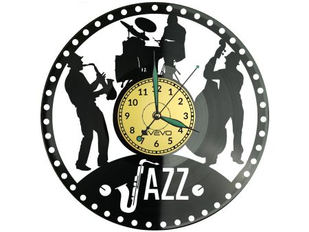 Jazz Muzyka Vinyl Zegar Ścienny Płyta Winylowa Nowoczesny Dekoracyjny Na Prezent Urodziny