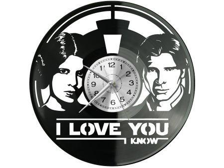 Leia and Han Solo Vinyl Zegar Ścienny Płyta Winylowa Nowoczesny Dekoracyjny Na Prezent Urodziny