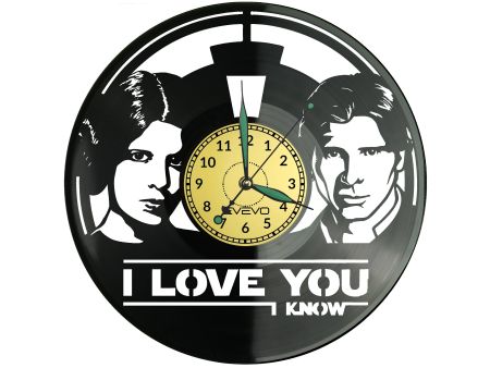 Leia and Han Solo Vinyl Zegar Ścienny Płyta Winylowa Nowoczesny Dekoracyjny Na Prezent Urodziny