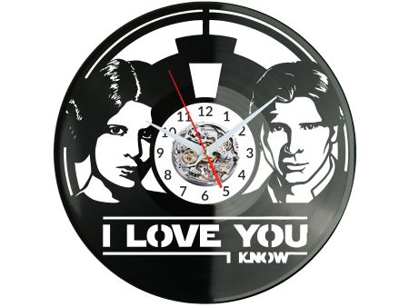 Leia and Han Solo Vinyl Zegar Ścienny Płyta Winylowa Nowoczesny Dekoracyjny Na Prezent Urodziny