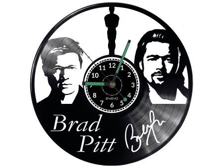 Brad Pitt Vinyl Zegar Ścienny Płyta Winylowa Nowoczesny Dekoracyjny Na Prezent Urodziny