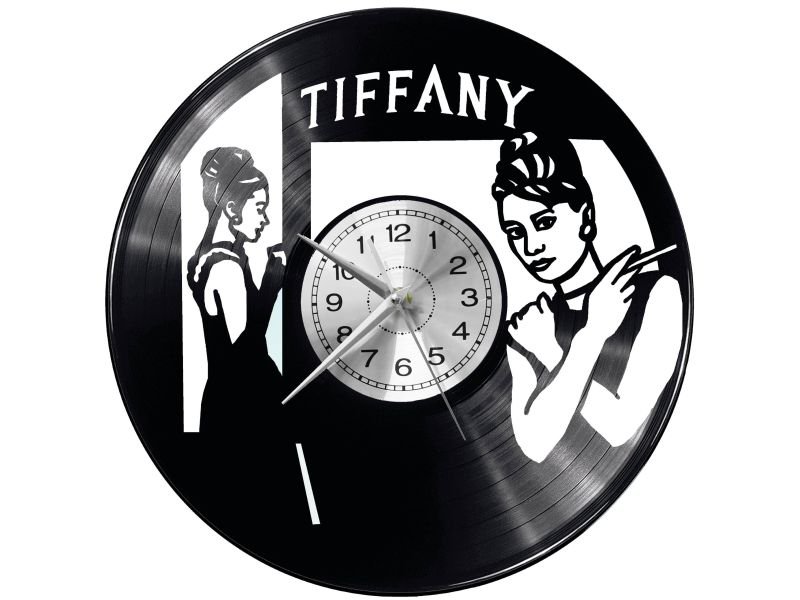 BREAKFAST AT TIFFANY’S Vinyl Zegar Ścienny Płyta Winylowa Nowoczesny Dekoracyjny Na Prezent Urodziny