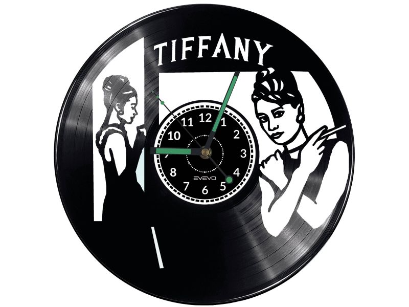 BREAKFAST AT TIFFANY’S Vinyl Zegar Ścienny Płyta Winylowa Nowoczesny Dekoracyjny Na Prezent Urodziny